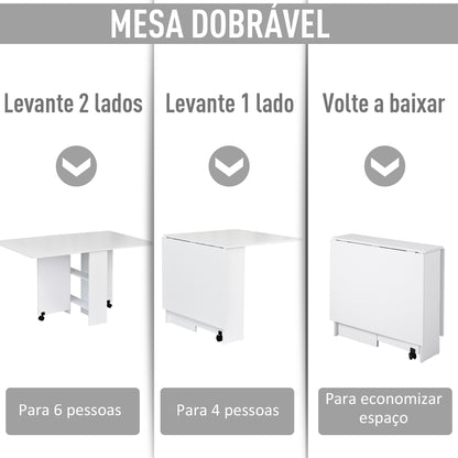 Mesa Dobrável Atman - Branco - Design Nórdico - Leva-Me Contigo - Móveis & Decoração