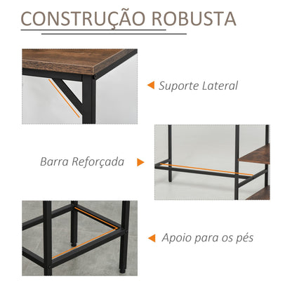 Conjunto de Mesa de Bar e 2 Cadeiras Party - Design Rústico - Leva-Me Contigo - Móveis & Decoração