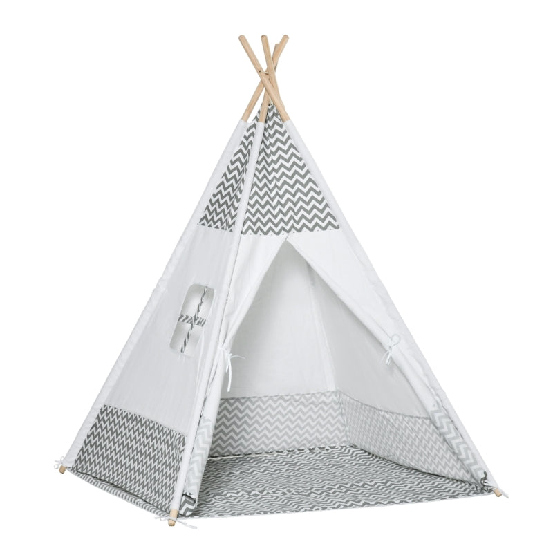 Tenda Tipi Infantil - Cinzento e Branco - Design Natura