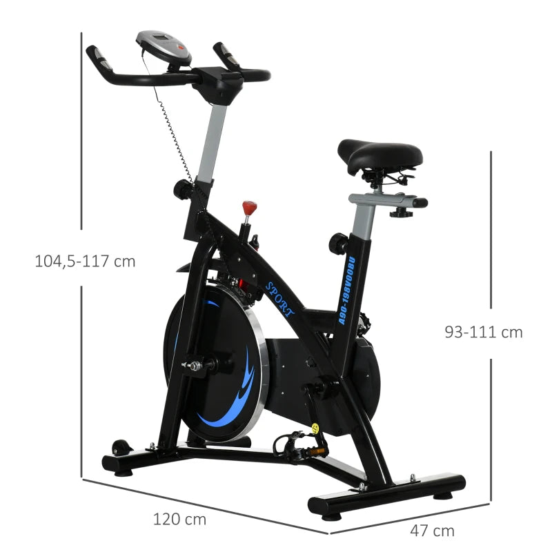 Bicicleta Estática com Ecrã LCD - Volante 10kg