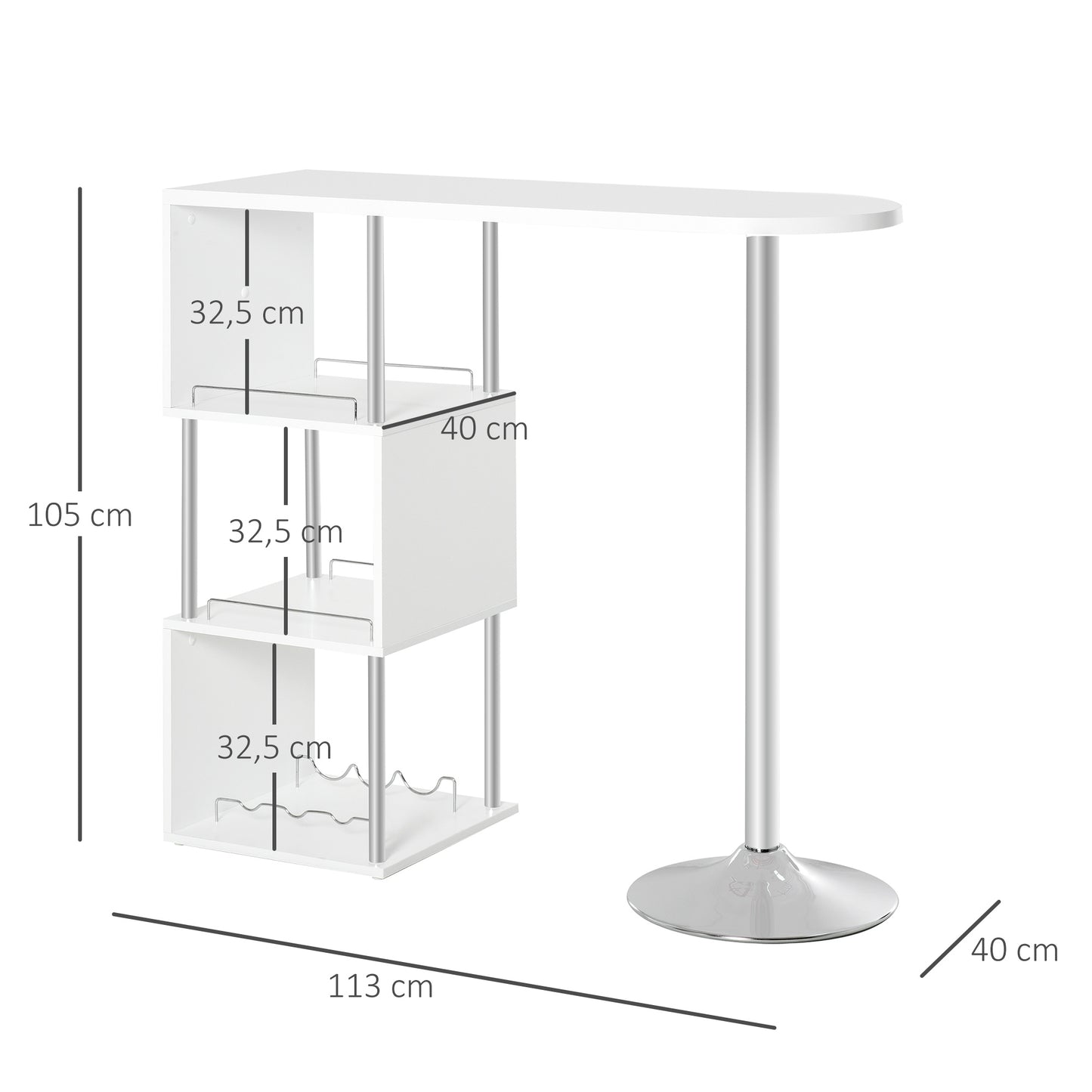 Mesa de Bar Nicel - Design Moderno - Leva-Me Contigo - Móveis & Decoração