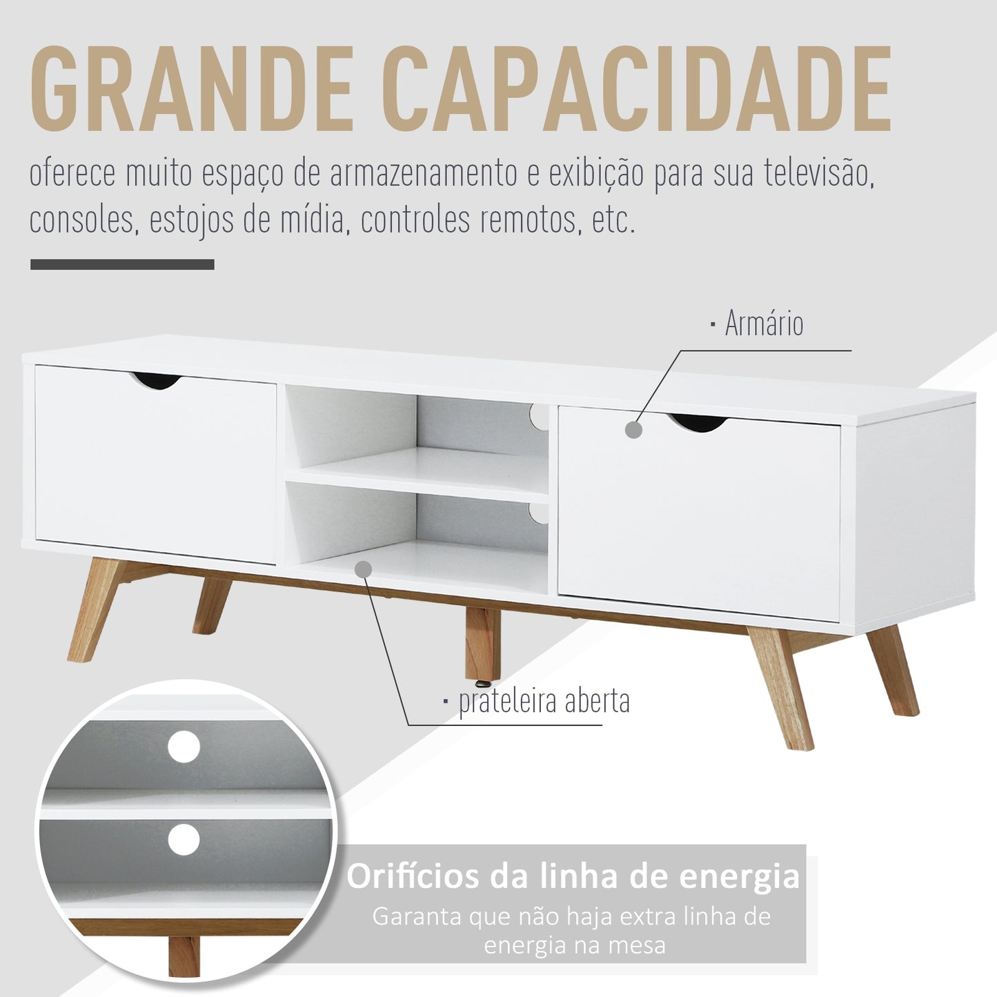 Móvel de TV Ribas - Design Nórdico - Leva-Me Contigo - Móveis & Decoração