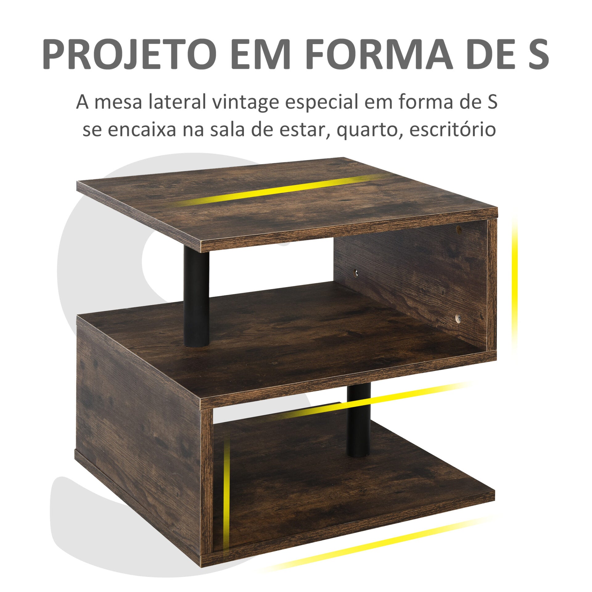 Mesa de Apoio Chaggy - Design Retro - Leva-Me Contigo - Móveis & Decoração