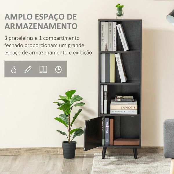 Estante Swuite - Preto - Design Nórdico - Leva-Me Contigo - Móveis & Decoração