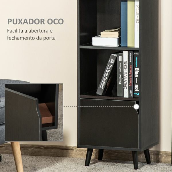 Estante Swuite - Preto - Design Nórdico - Leva-Me Contigo - Móveis & Decoração