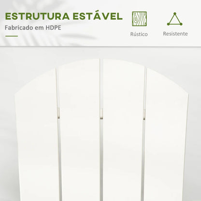 Cadeira-Baloiço Adirondack - Branco - Design Rústico