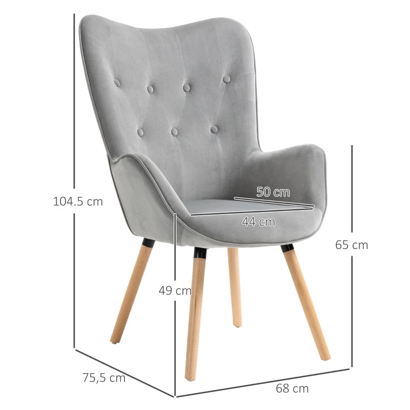 Poltrona Wingback Taumy - Design Nórdico