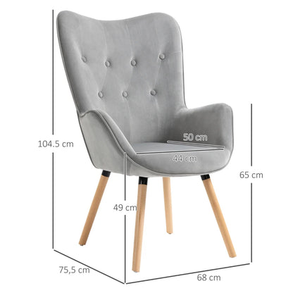 Poltrona Wingback Taumy - Design Nórdico