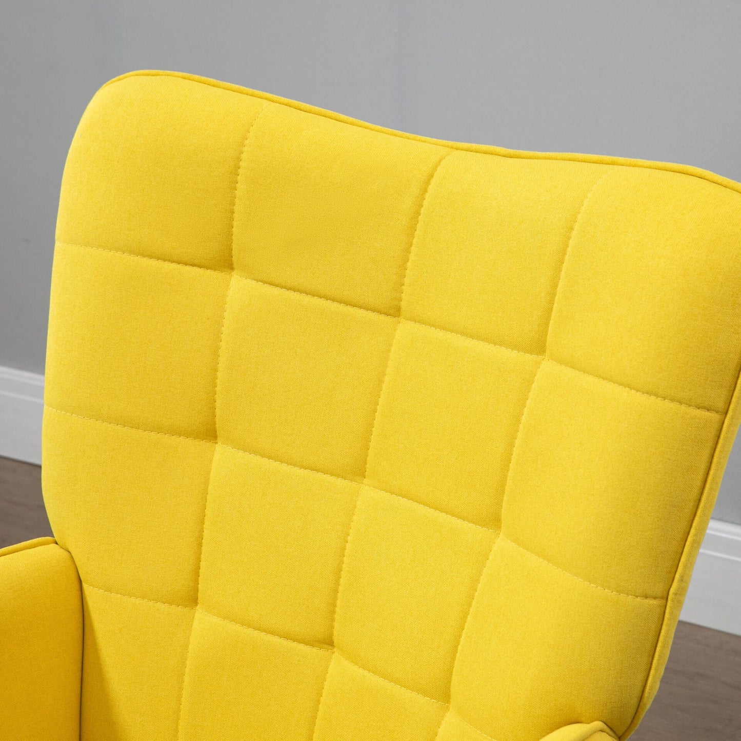 Poltrona WingBack Tufo - Amarelo - Design Nórdico - Leva-Me Contigo - Móveis & Decoração