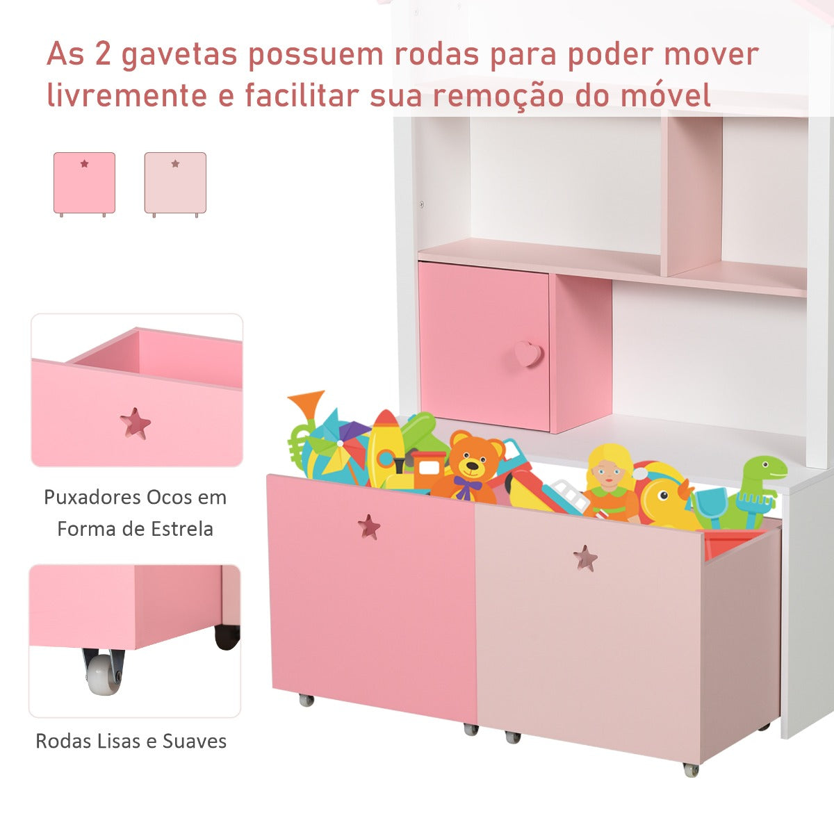 Estante Infantil Venici - Design Nórdico - Leva-Me Contigo - Móveis & Decoração