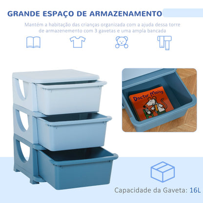 Organizador de Brinquedos Luna - Azul - Design Moderno - Leva-Me Contigo - Móveis & Decoração