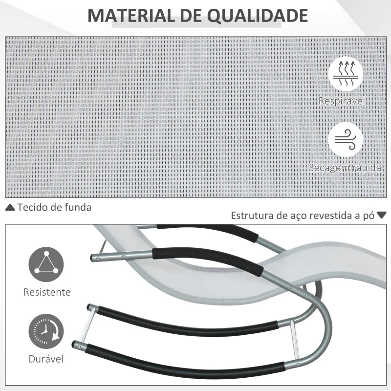 Espreguiçadeira Mara - Cinzento - Design Moderno