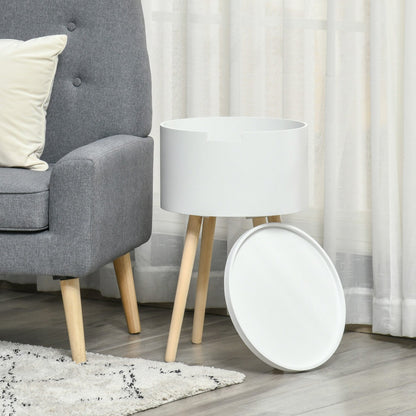 Mesa de Apoio Tamp – Branco – Design Nórdico - Leva-Me Contigo - Móveis & Decoração