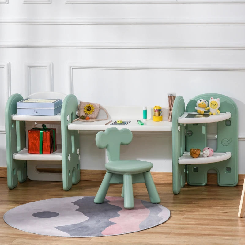 Conjunto Infantil Leo - 1 Mesa com Arrumação e 1 Cadeira - Design Nórdico - Leva-Me Contigo - Móveis & Decoração