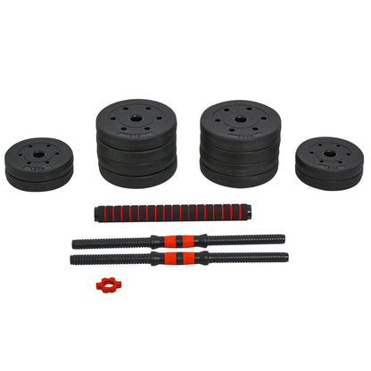 Conjunto de Halteres com Barra Ajustável - 2 em 1 - 25kg no Total - HomeGym - Leva-Me Contigo - Móveis & Decoração