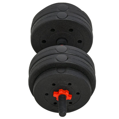 Conjunto de Halteres com Barra Ajustável - 2 em 1 - 25kg no Total - HomeGym - Leva-Me Contigo - Móveis & Decoração