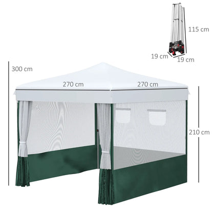 Tenda Dobrável com Janelas e Altura Ajustável - 3x3m