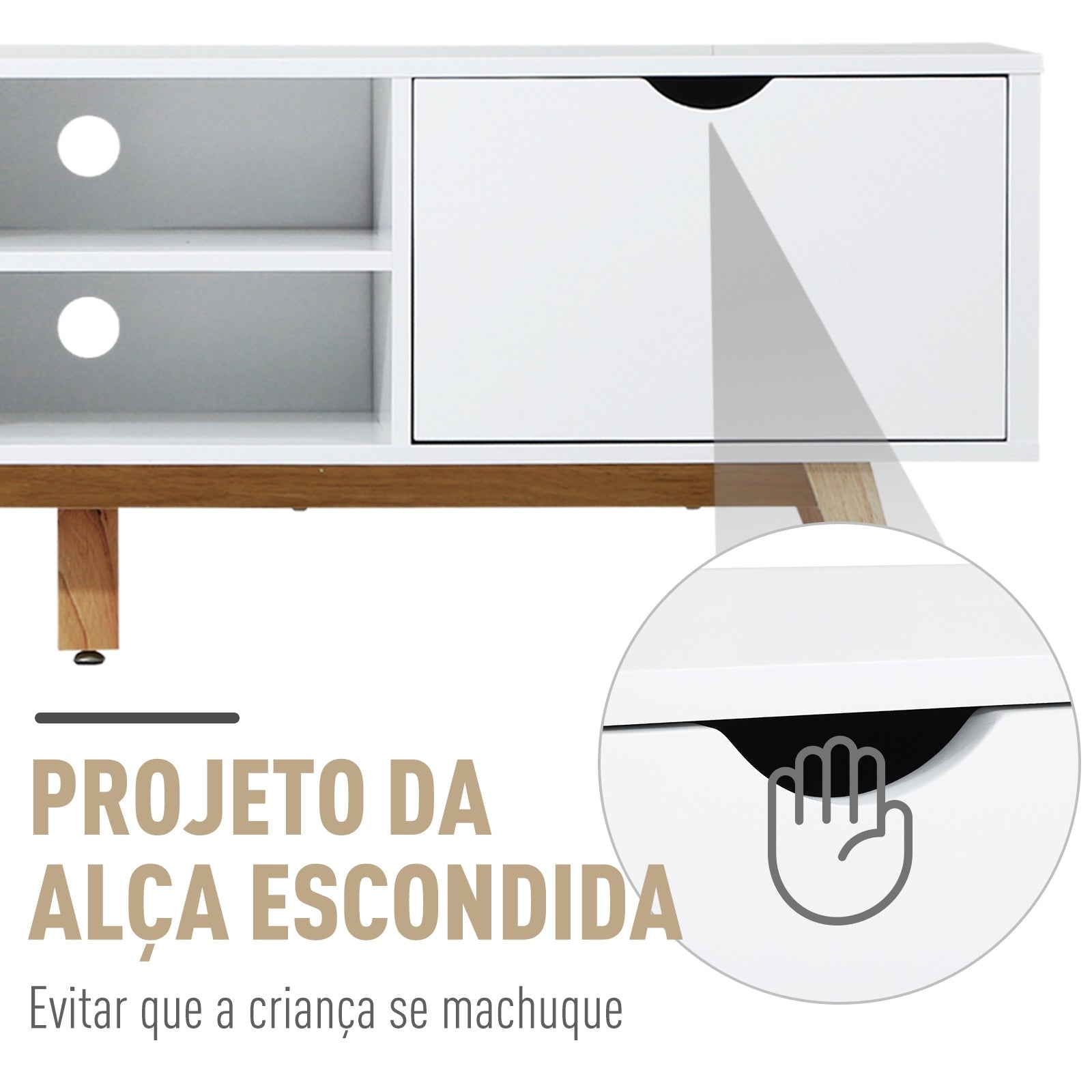 Móvel de TV Ribas - Design Nórdico - Leva-Me Contigo - Móveis & Decoração