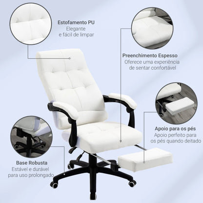 Cadeira Queen Ergonómica com Inclinação e Altura Ajustável - Design Moderno