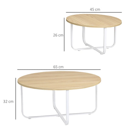 Conjunto de 2 Mesas de Centro Hercul - Design Nórdico