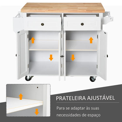 Ilha de Cozinha Móvel Tolsku - Design Moderno