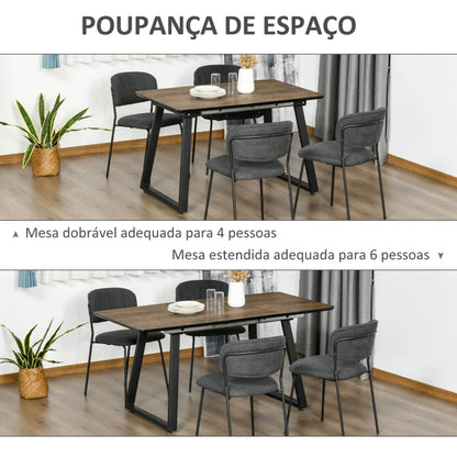 Mesa de Jantar Extensivel Salvatore - 120-160cm - Design Industrial