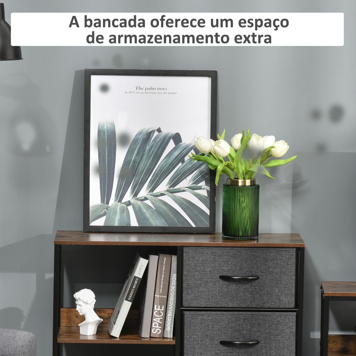 Móvel Multiusos – Cinza Escuro – Design Rústico - Leva-Me Contigo - Móveis & Decoração