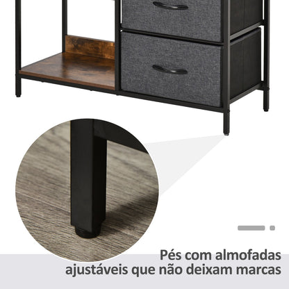 Móvel Multiusos – Cinza Escuro – Design Rústico - Leva-Me Contigo - Móveis & Decoração