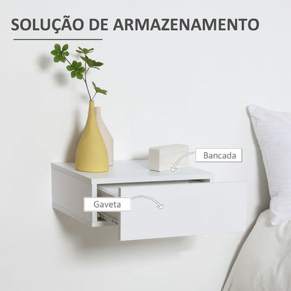 Conjunto de 2 Mesinhas de Cabeceira Hoten - Branco - Design Moderno