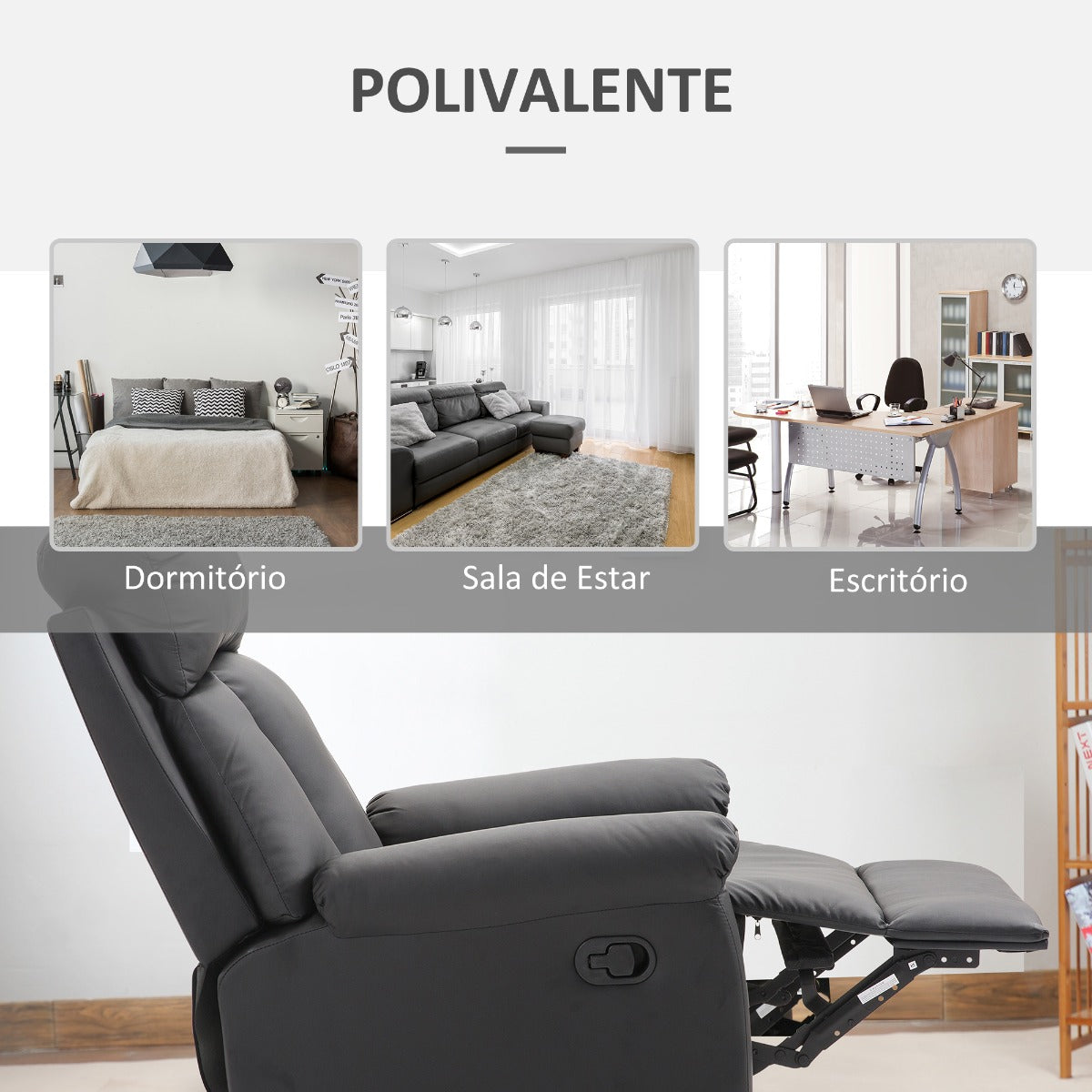 Poltrona Relax Nice Reclinável - Design Moderno - Leva-Me Contigo - Móveis & Decoração