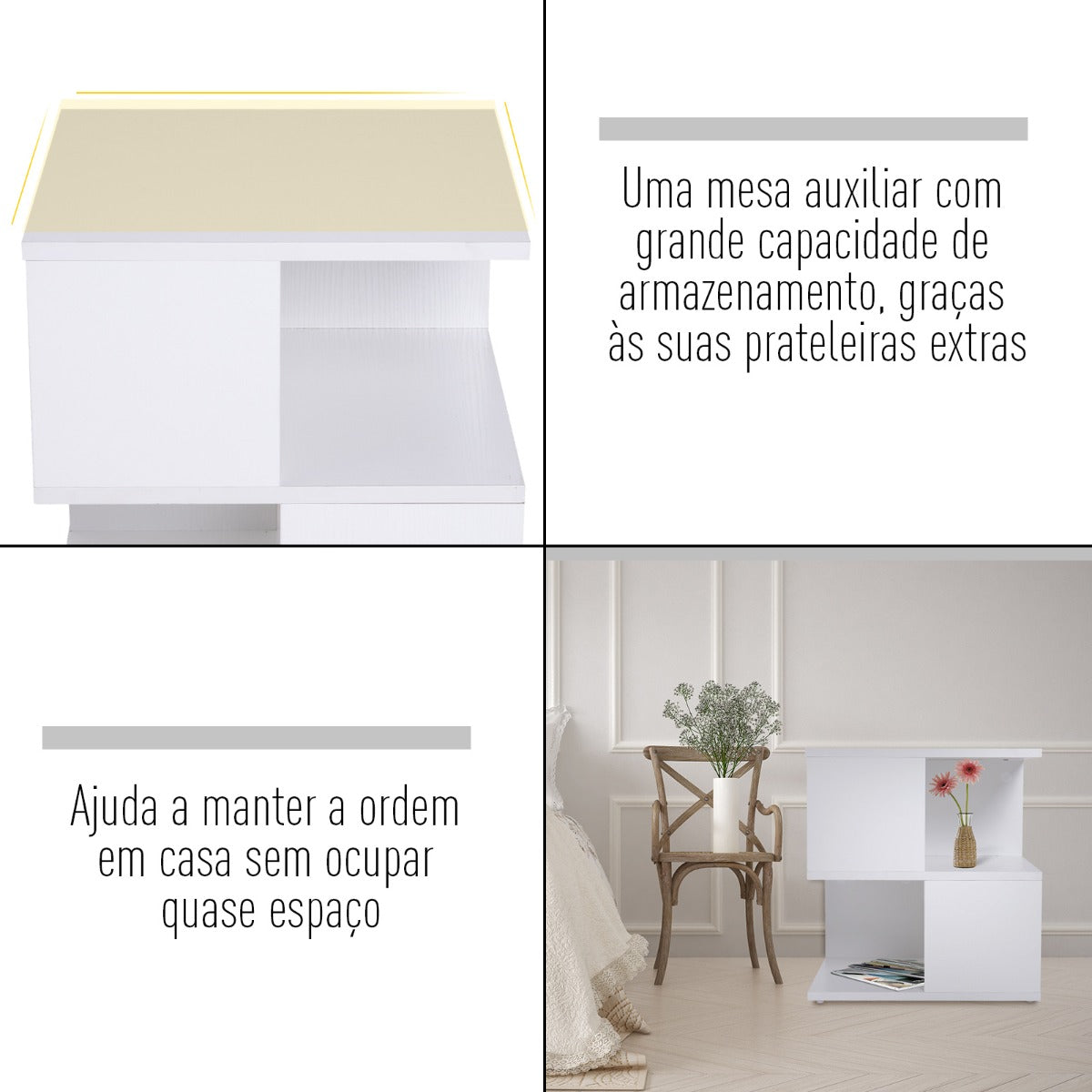 Mesa de Apoio Cler- Design Escandinavo - Leva-Me Contigo - Móveis & Decoração