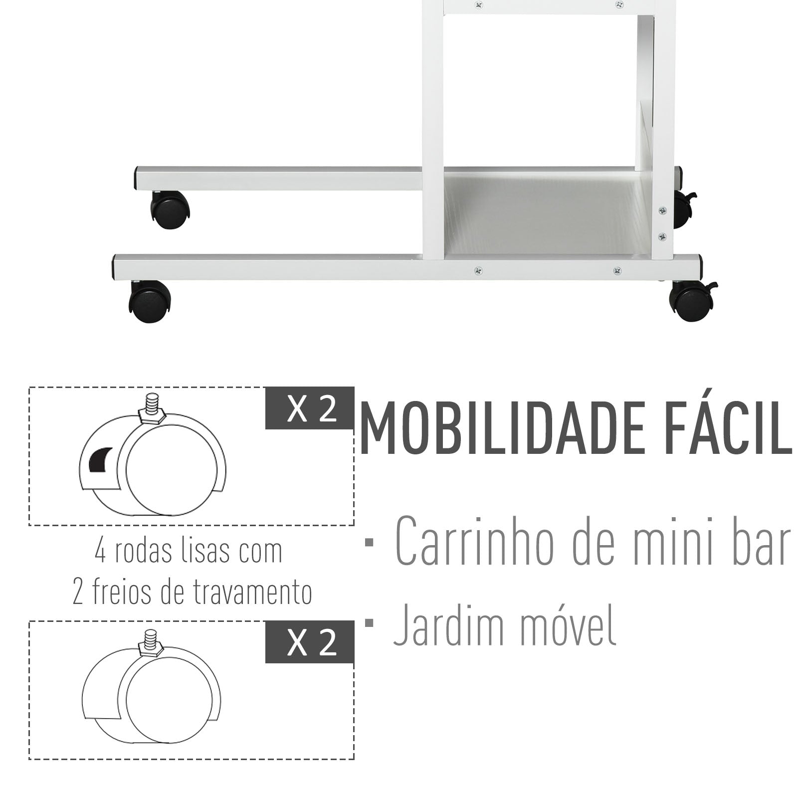 Mesa de Apoio Narny - Branco - Design Minimalista - Leva-Me Contigo - Móveis & Decoração