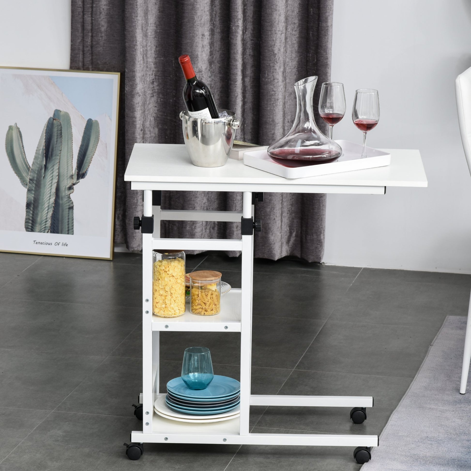 Mesa de Apoio Narny - Branco - Design Minimalista - Leva-Me Contigo - Móveis & Decoração