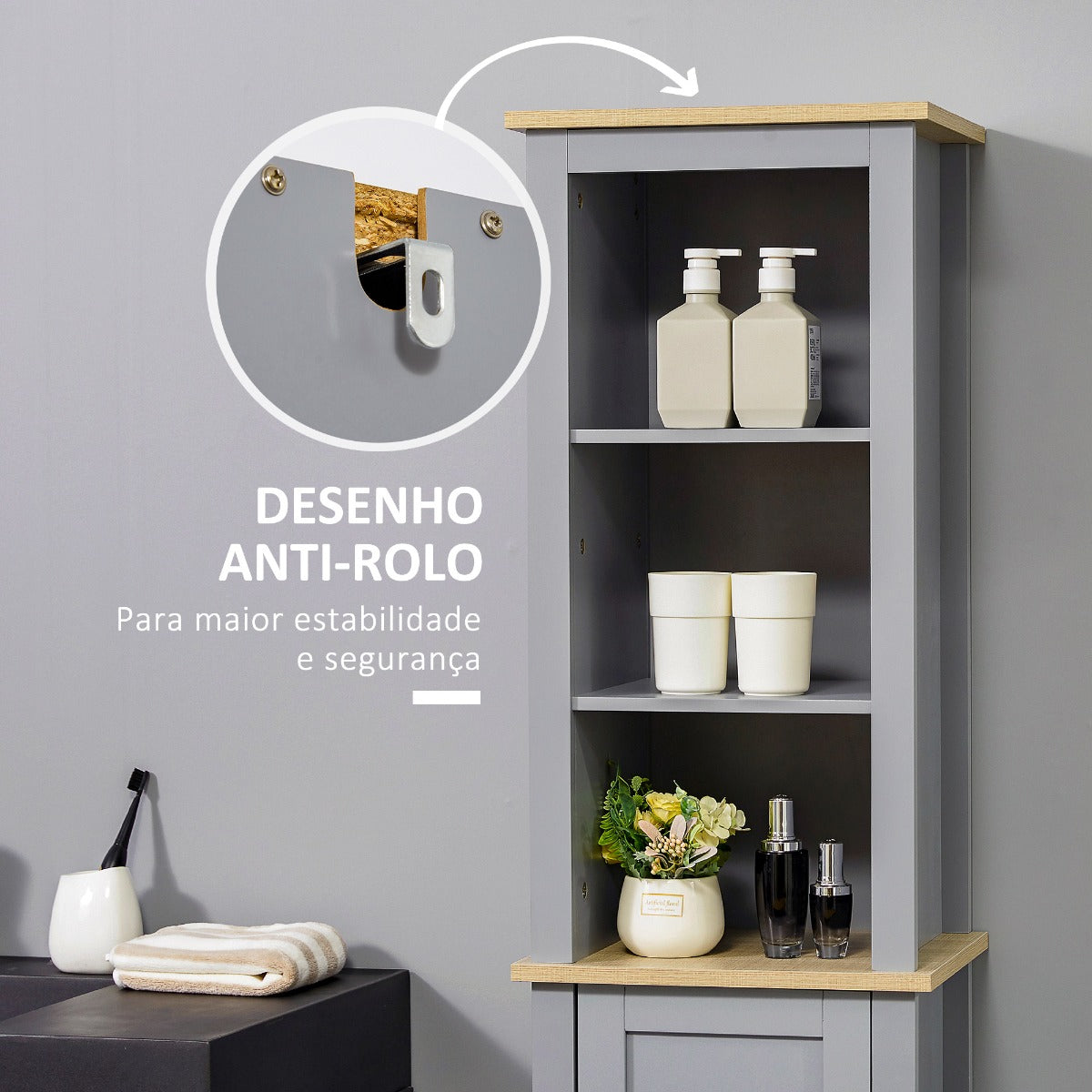 Armário Grey - Design Contemporâneo - Leva-Me Contigo - Móveis & Decoração