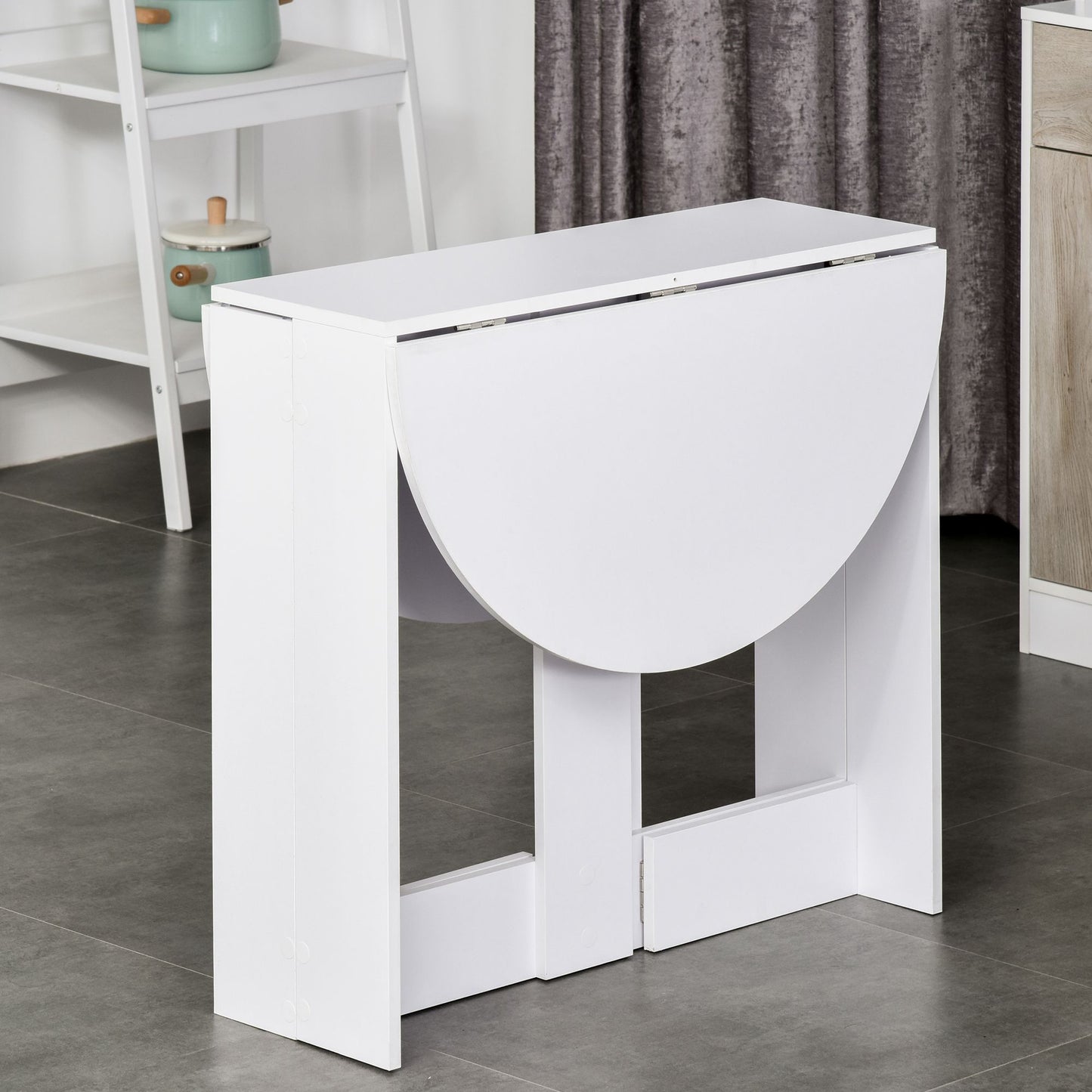 Mesa de Jantar Dobrável - Branco - Design Minimalista - Leva-Me Contigo - Móveis & Decoração