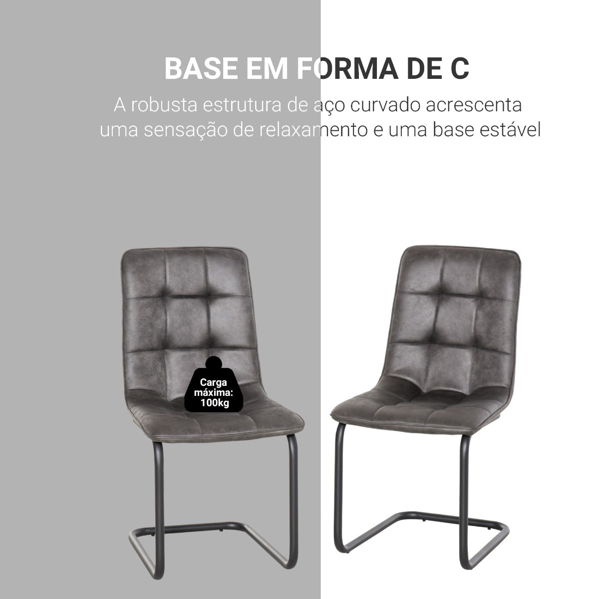 Conjunto de 2 Cadeiras Clooney Cantilever - Design Moderno - Leva-Me Contigo - Móveis & Decoração