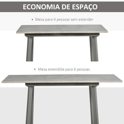 Mesa de Jantar Extensível Rock - 160x80x76cm - Design Moderno - Leva-Me Contigo - Móveis & Decoração