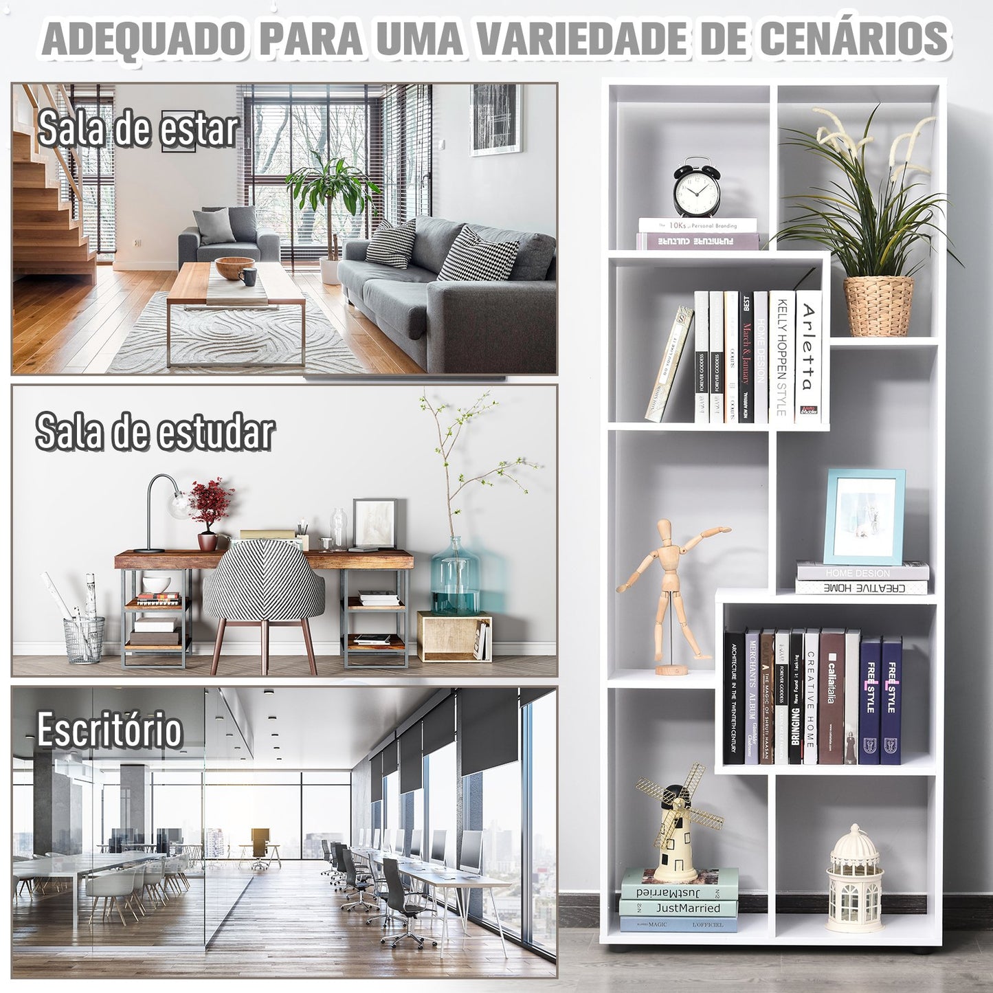 Estante Vitorini - Design Moderno - Leva-Me Contigo - Móveis & Decoração