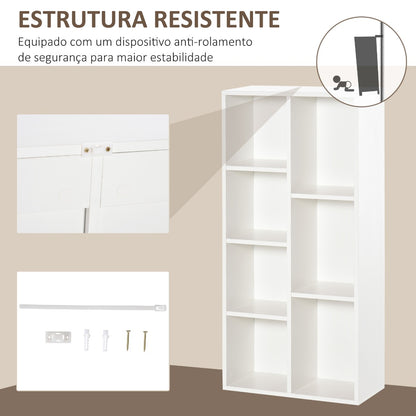 Estante Tak com 7 Compartimentos Branca - Design Nórdico - Leva-Me Contigo - Móveis & Decoração