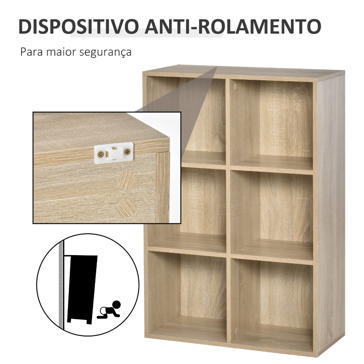 Estante Cube - Carvalho - Design Minimalista - Leva-Me Contigo - Móveis & Decoração