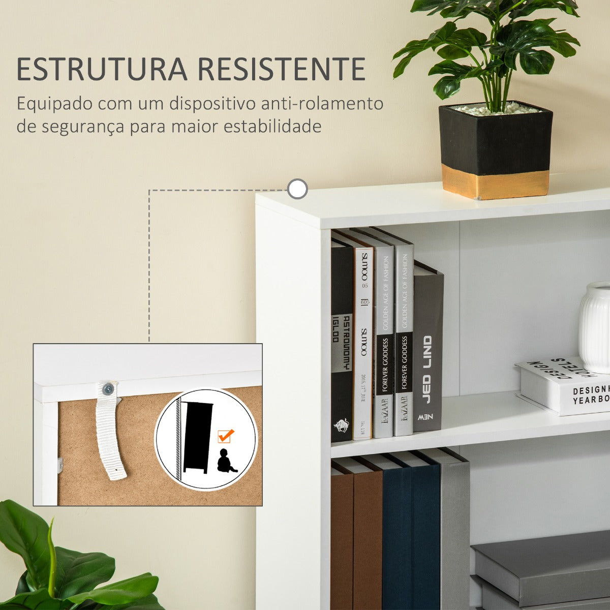 Estante Nostra - Branco - Design Minimalista - Leva-Me Contigo - Móveis & Decoração