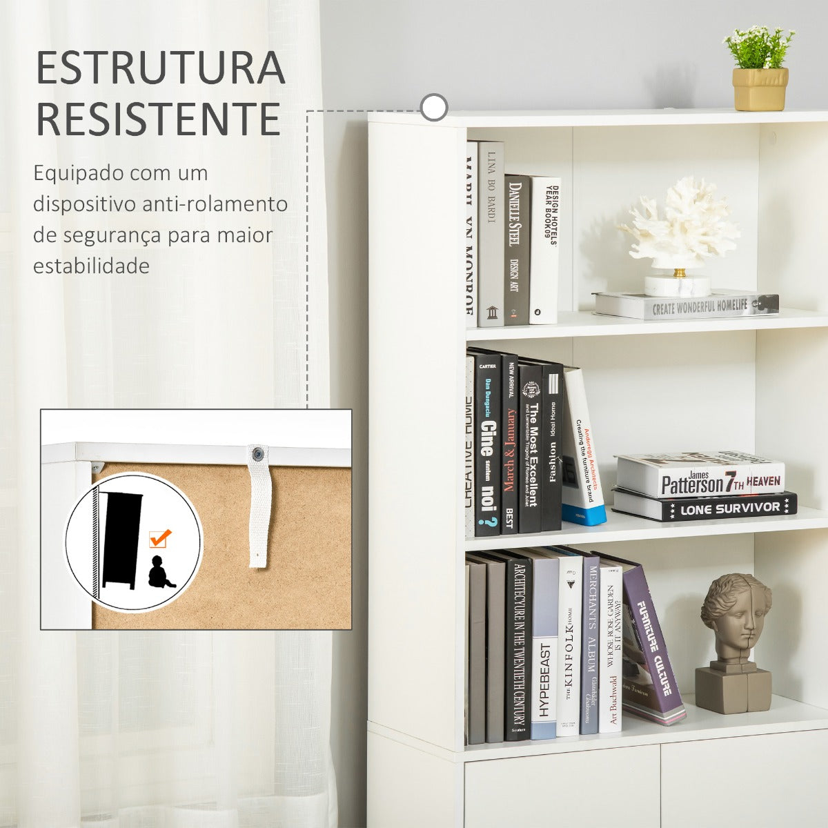 Estante Cosa - Branco - Design Nórdico - Leva-Me Contigo - Móveis & Decoração