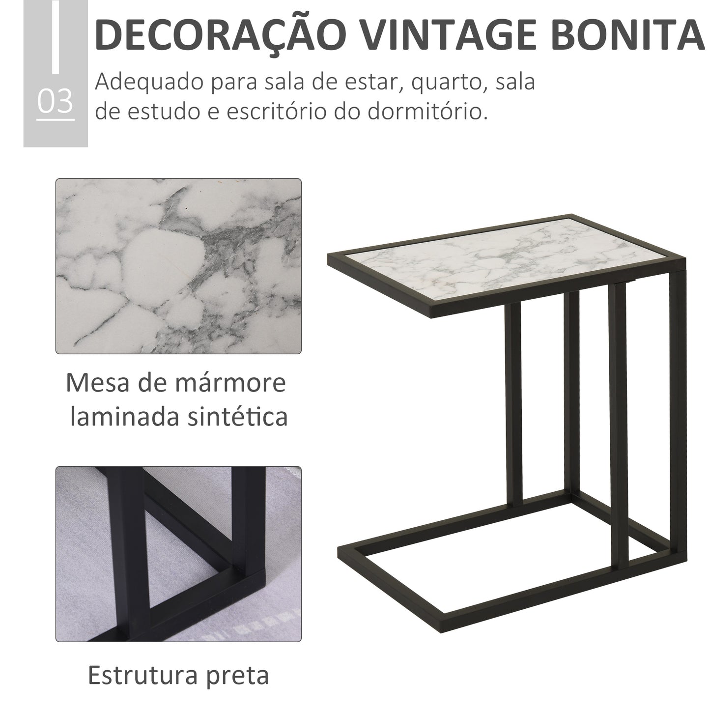 Mesa de Apoio Norny - Design Nórdico - Leva-Me Contigo - Móveis & Decoração