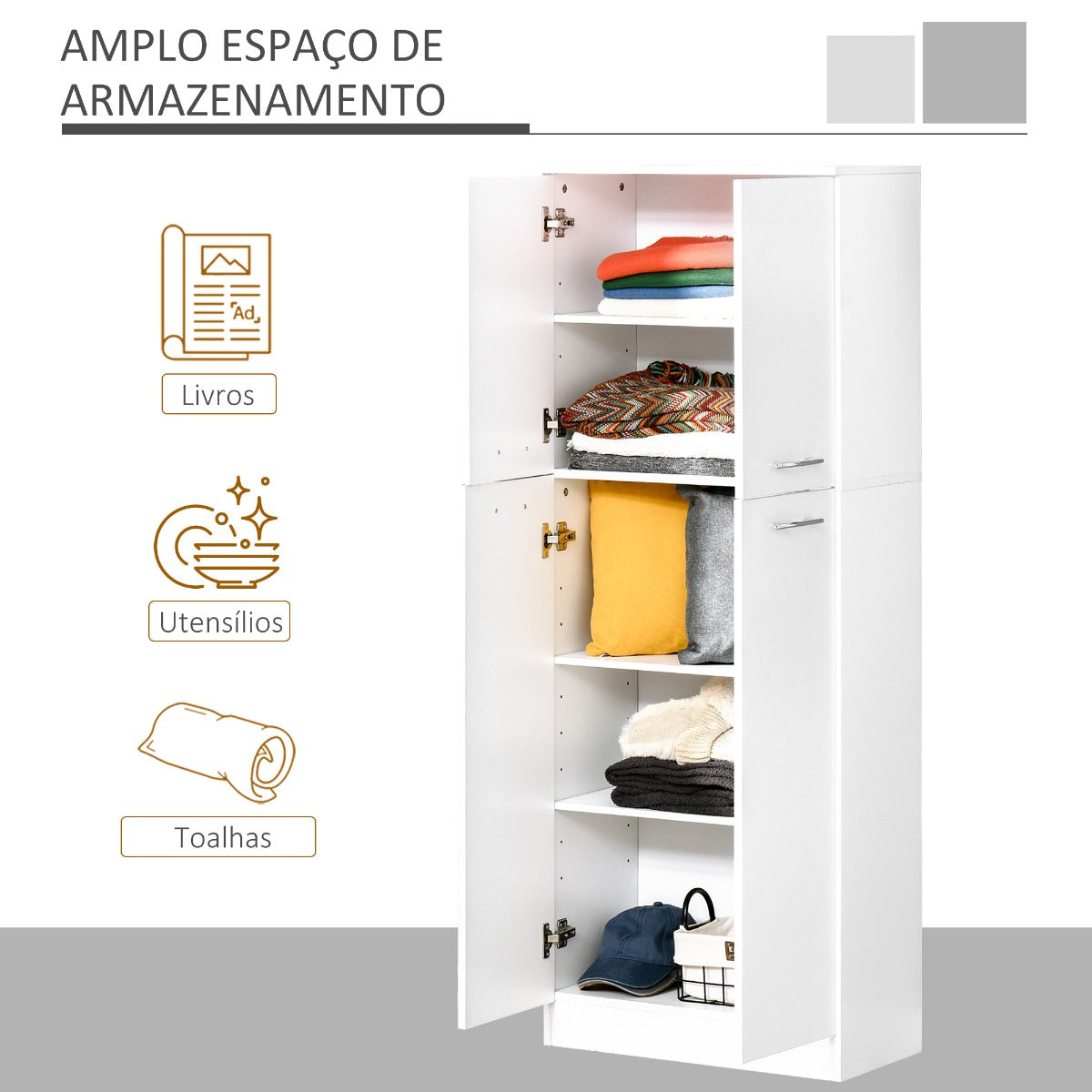 Armário Alto Arcos - Design Minimalista - Leva-Me Contigo - Móveis & Decoração