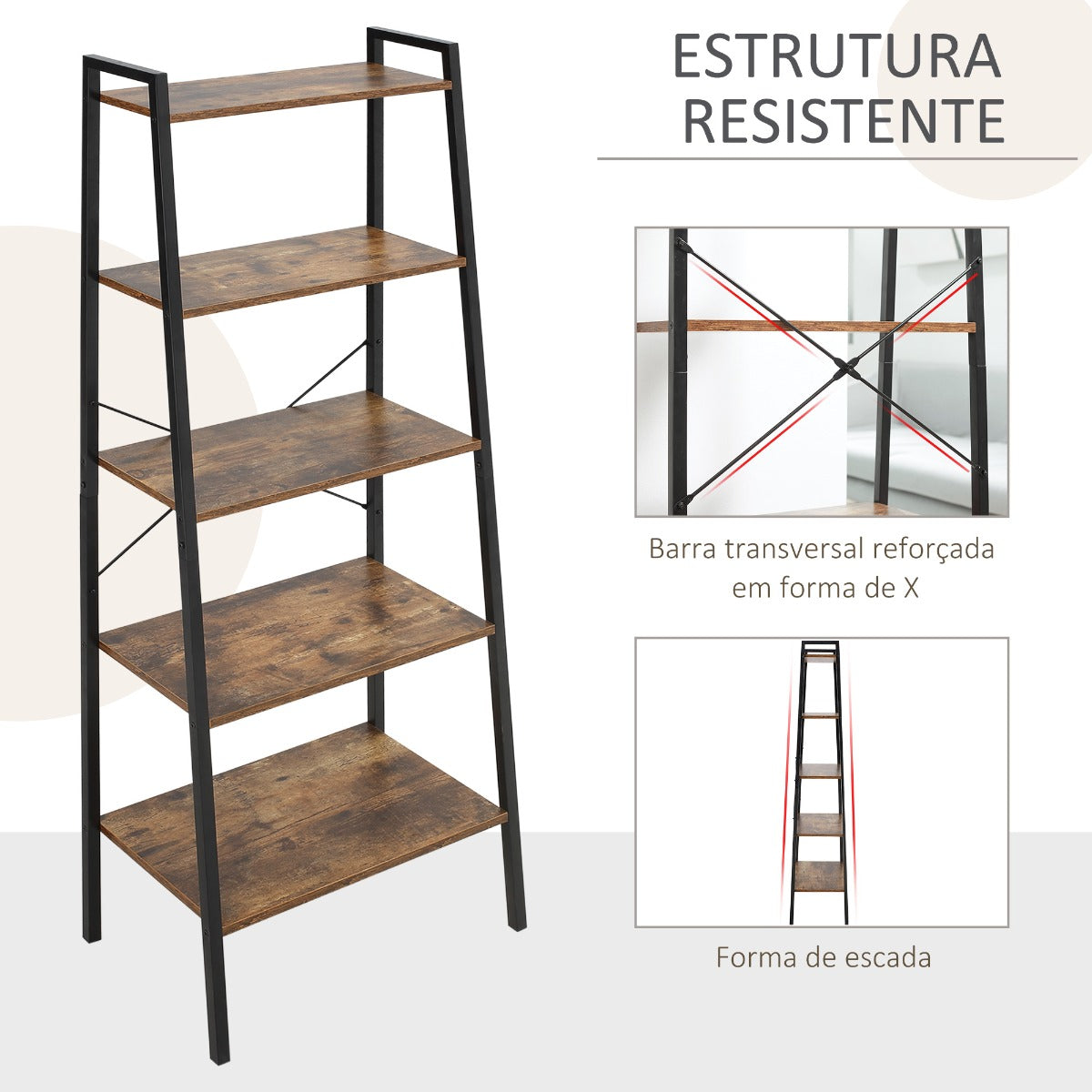 Estante Trevo - Design Rústico - Leva-Me Contigo - Móveis & Decoração