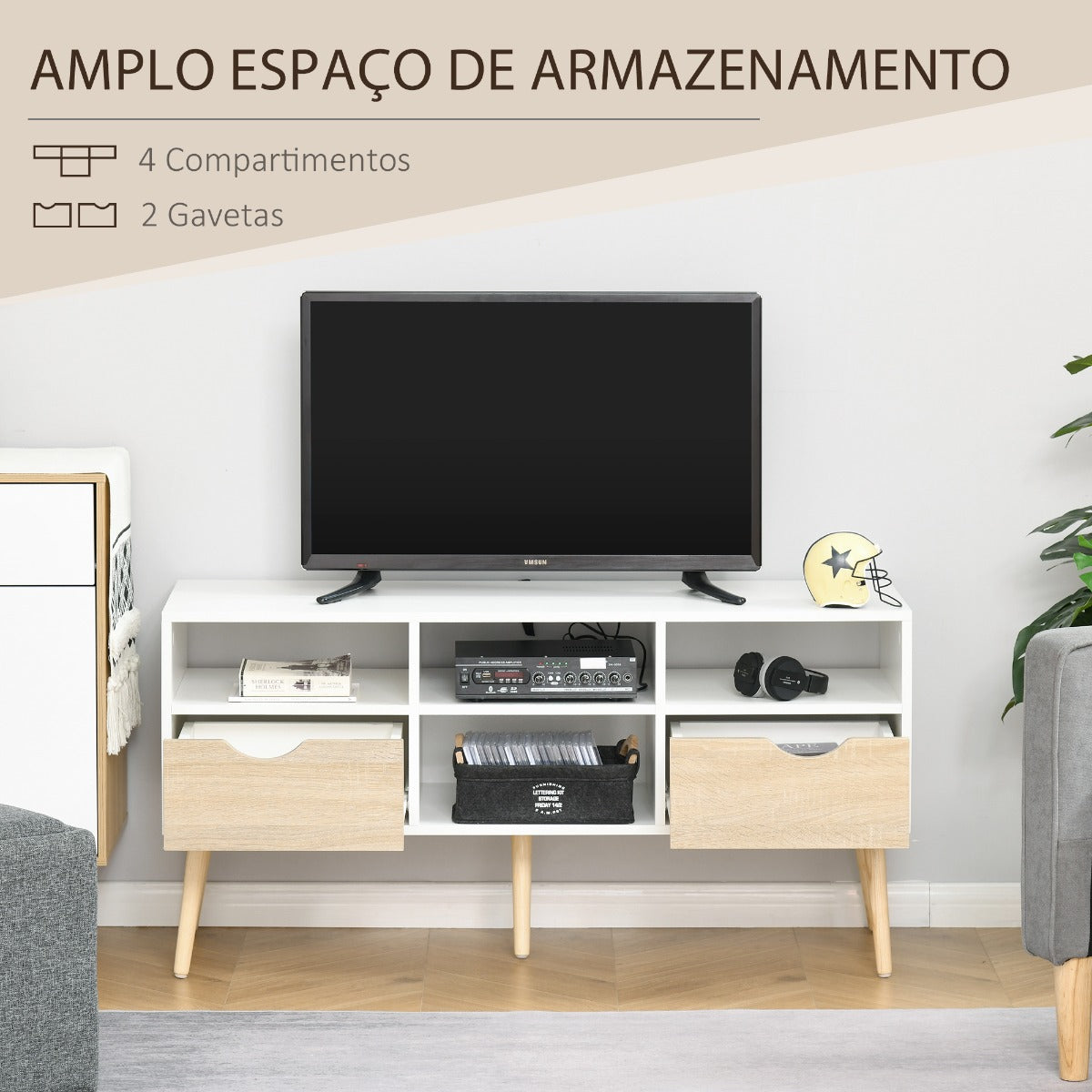 Móvel de TV Bhava - Design Moderno - Leva-Me Contigo - Móveis & Decoração