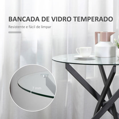 Mesa de Jantar Glassy - Design Moderno - Leva-Me Contigo - Móveis & Decoração