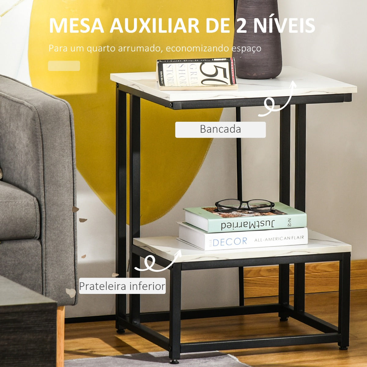 Mesa de Apoio Welly - Design Moderno - Leva-Me Contigo - Móveis & Decoração