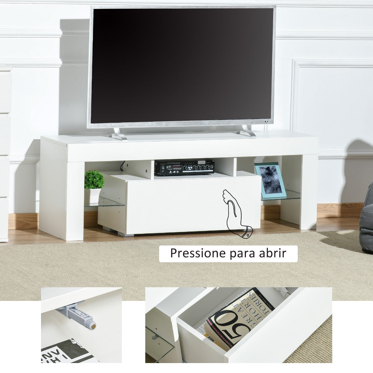 Móvel de TV Sunny - 130cm - Design Moderno - Leva-Me Contigo - Móveis & Decoração