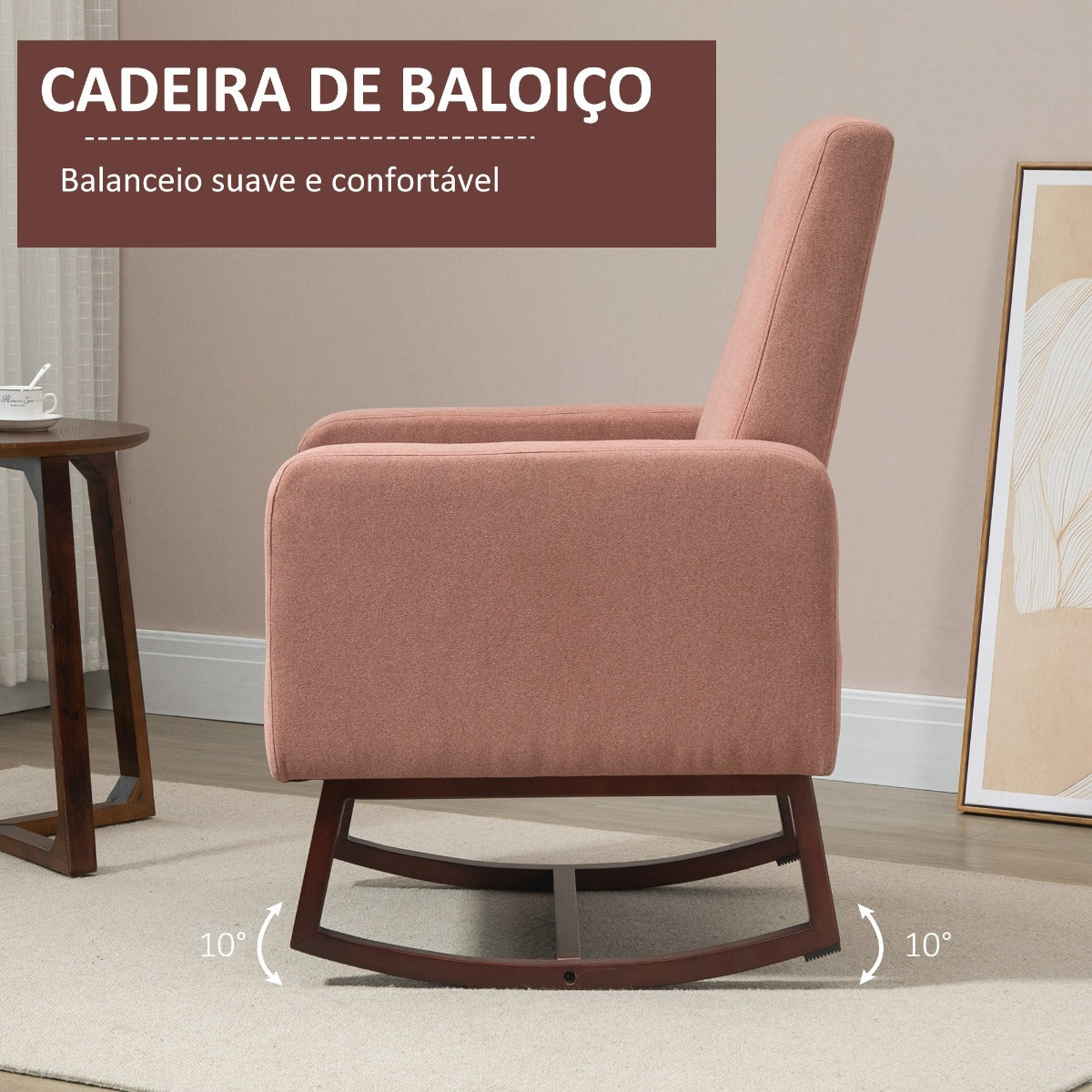 Poltrona Bally - Rosa - Design Nórdico - Leva-Me Contigo - Móveis & Decoração